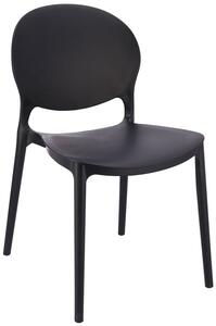 Czarne krzesło nowoczesne do kuchni - Iser