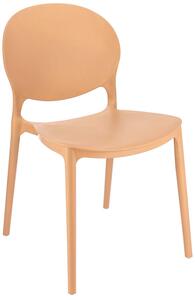 Beżowe krzesło minimalistyczne do stołu - Iser