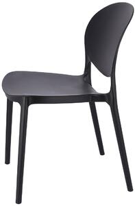 Czarne krzesło nowoczesne do kuchni - Iser