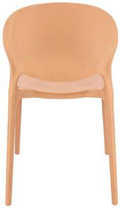 Beżowe krzesło minimalistyczne do stołu - Iser