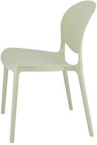 Krzesło ogrodowe z okrągłym oparciem jasny zielony - Iser