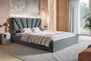 Tapicerowane łóżko dwuosobowe 140x200 Senti 3X - 36 kolorów