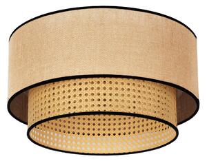 Lampa sufitowa z podwójnym rattanowym abażurem BOHO