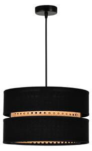 Lampa wisząca z rattanowym abażurem DUO