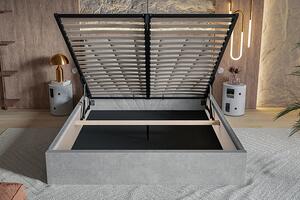 Jednoosobowe łóżko z zagłówkiem 120x200 Senti 3X - 36 kolorów