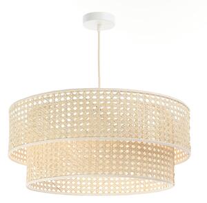 Lampa wisząca z podwójnym rattanowym abażurem Dakar