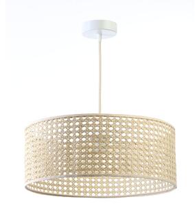 Klasyczna lampa wisząca z rattanowym abażurem Lagos Slim