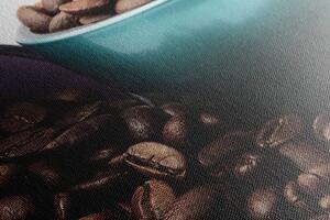 Obraz filiżanki z ziarnami kawy