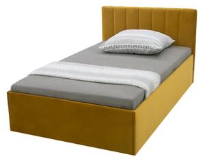 Łóżko musztardowe LETTI 120x200 cm