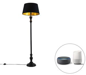 Inteligentna lampa podłogowa z kloszem 45 cm w kolorze czarnym z Wi-Fi A60 - Classico Oswietlenie wewnetrzne