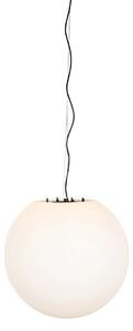 Zewnetrzna Nowoczesna zewnętrzna lampa wisząca biała 56 cm IP65 - Nura Oswietlenie zewnetrzne