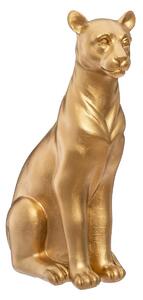 Dekoracja figura Pantera siedząca złota