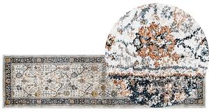 Chodnik prostokątny vintage orientalny wzór 80 x 300 cm polipropylen beżowy Arates Beliani