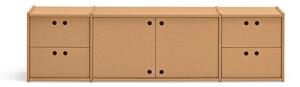 Szafka pod TV w naturalnym kolorze 157x42x40 cm Wally – Teulat