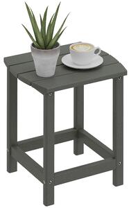 Stół ogrodowy Outsunny, wymiary 48 x 37 x 46 cm, odporny na warunki atmosferyczne, wykonany z HDPE, kolor: szary