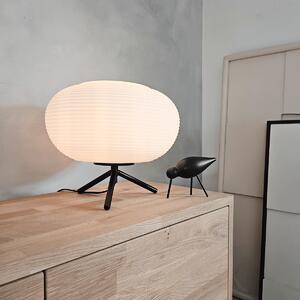 Designerska lampa stołowa czarna mleczne szkło 33 cm - Hero Oswietlenie wewnetrzne
