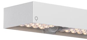 Zewnetrzna Kinkiet / Lampa scienna zewnętrzny biały ze światłem mijania i czujnikiem nasłonecznienia - Kayo Oswietlenie zewnetrzne