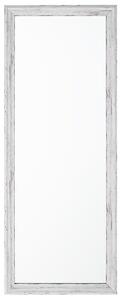 Lustro prostokątne 50 x 130 cm wiszące z ramą plastikową białoszarą Benon Beliani