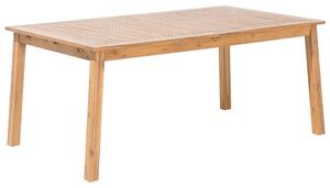 Klasyczny stół ogrodowy rozkładany 180/240 x 100 cm 8-osobowy akacjowy jasne drewno Cesana Beliani