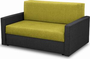 Sofa fotel amerykanka z funkcją spania Tedi 2 Czarna/Zielona