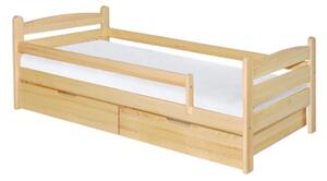 Drewniane łóżko dziecięce z szufladami Mauricius 90x200