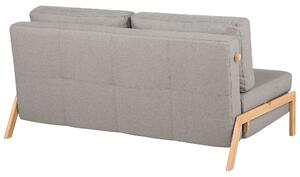 Sofa rozkładana kanapa z funkcja spania 2-osobowa jasnoszara Edland Beliani