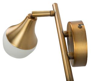 Lampa ścienna wisząca 2 kinkiety regulowane ruchome ramiona złota Antler II Beliani