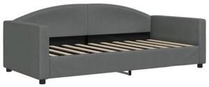 Sofa z materacem, ciemnoszara, 90x190 cm, tkanina