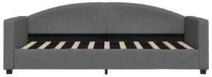 Sofa z materacem, ciemnoszara, 90x190 cm, tkanina