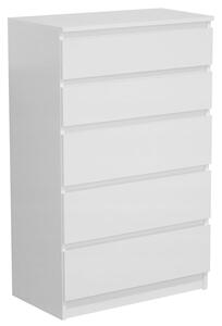 Biała minimalistyczna komoda z szufladami 60 cm - Beta 4X