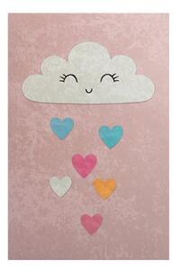 Różowy dywan dziecięcy odpowiedni do prania 140x190 cm Clouds – Mila Home