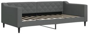 Sofa z funkcją spania, ciemnoszara, 90x190 cm, obita tkaniną