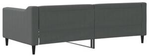 Sofa z funkcją spania, ciemnoszara, 90x190 cm, obita tkaniną