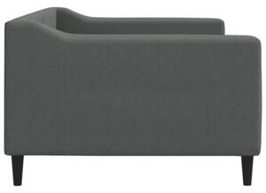 Sofa z funkcją spania, ciemnoszara, 90x190 cm, obita tkaniną