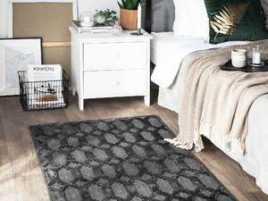 Nowoczesny dywan tkany ręcznie szary wiskoza wzór geometryczny 80 x 150 cm Cizre Beliani