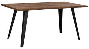 Stół do jadalni szary blat MDF 160 x 90 cm 6 osobowy ciemne drewno Witney Beliani
