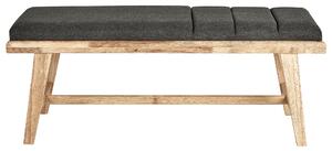 Ławka do jadalni przedpokoju w stylu skandynawskim jasne drewno z szarym Phola Beliani