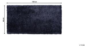 Dywan shaggy puszysty długie włosie do salonu 80x150 cm niebieski Evren Beliani