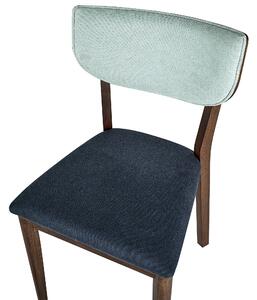 Zestaw 2 krzeseł do jadalni tapicerowany szare obicie drewniane nogi Phola Beliani