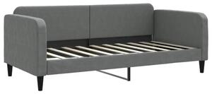 Sofa z funkcją spania, ciemnoszara, 90x190 cm, obita tkaniną