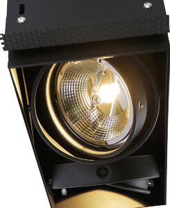Zestaw 6 reflektorów wpuszczanych czarnych GU10 AR111 bez wykończenia 2-punktowe - Oneon Oswietlenie wewnetrzne
