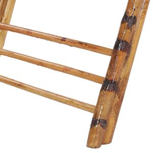 Zestaw 4 krzeseł bambusowych naturalny kolor składane styl boho Trentor Beliani