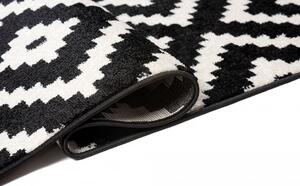 Czarny prostokątny dywan w marokański wzór - Mistic 9X
