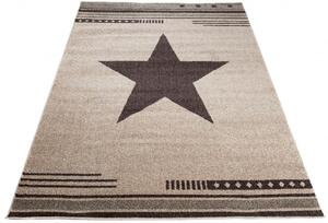 Młodzieżowy dywan pokojowy z gwiazdą krem - Matic