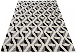 Biało szary dywan geometryczny - Maero 3X