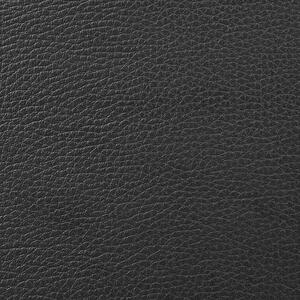 Szafka nocna czarna tapicerowana ekoskóra 2 szuflady metalowe nogi stolik Sezanne Beliani
