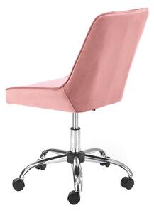 Różowy obrotowy fotel biurowy - Attanis