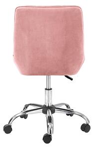 Różowy obrotowy fotel biurowy - Attanis