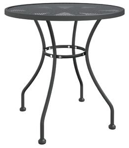 Stół ogrodowy, Ø80x72 cm, antracytowy, metalowa siatka