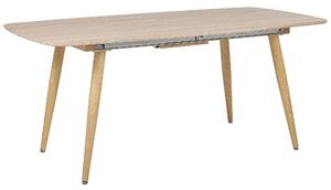 Stół do jadalni dla 6 osób 180/210x90 cm rozkładany blat MDF jasne drewno Luton Beliani